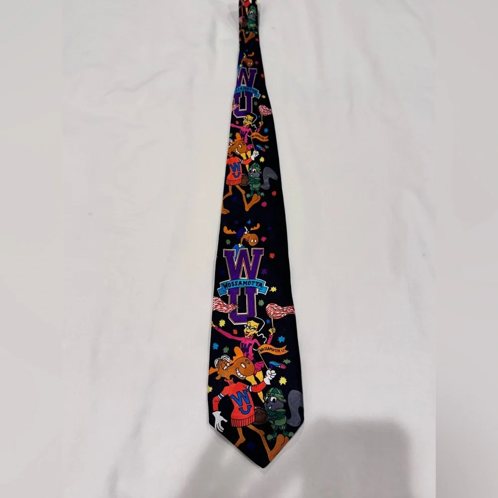 Bolero  vintage 1993 Rocky and Bullwinkle and Friends 100% Silk Neck Tie Necktie